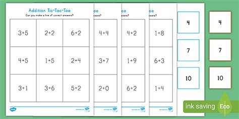 Addition Tic Tac Toe | Math and Counting | Twinkl USA