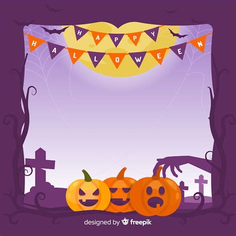 Free Vector | Hand drawn halloween pumpkin frame