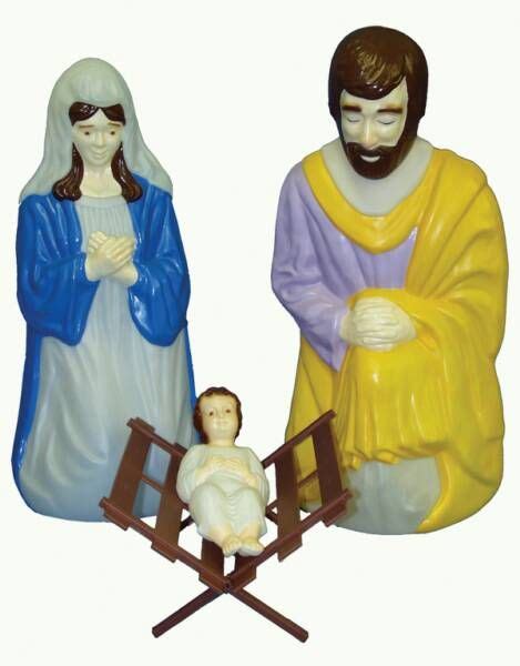 Plastic Nativity Set Outdoor - SWEETYHOMEE