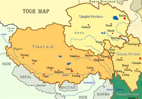 Tibet China Map