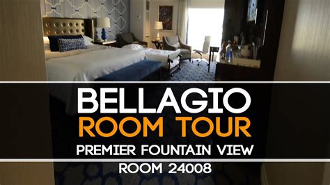 Bellagio Premier Fountain View Room 24008 - YouTube