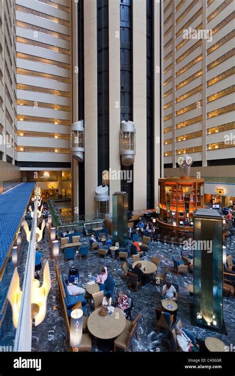 lobby, New York Marriott Marquis, Times Square, Manhattan, New York City Stock Photo - Alamy