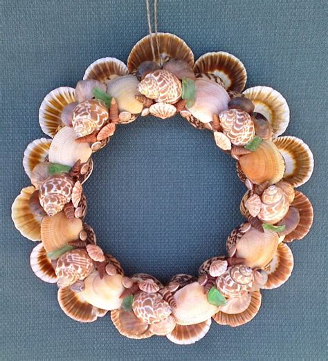 Seashell Wreath 11 1/2 sea shell wreath beach decor | Etsy | Seashell ...