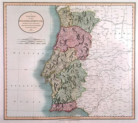 A NEW MAP OF THE KINGDOM OF PORTUGAL . . Map of Portugal. by Cary, J ...