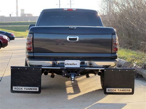 Rock Tamers Heavy-Duty, Adjustable Mud Flap System for 2" Hitches - Matte Black Rock Tamers Mud ...