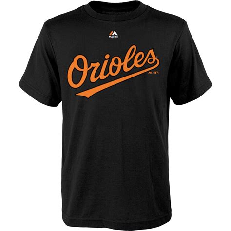 Majestic Baltimore Orioles Youth Black Official Wordmark T-Shirt