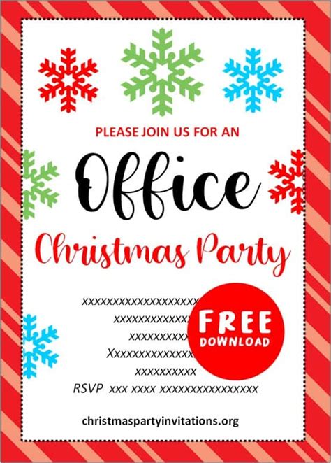 Office Holiday Party Invitation Template