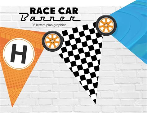 Race Car Birthday Banner Race Car Party Racing Birthday - Etsy