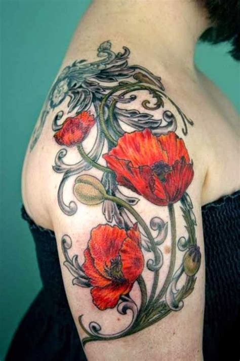 50 Gorgeous Poppy Tattoo Designs