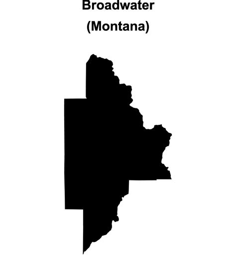 Broadwater County, Montana blank outline map 46855647 Vector Art at Vecteezy