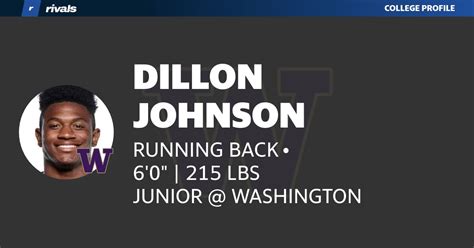 Dillon Johnson JUNIOR Running Back Washington