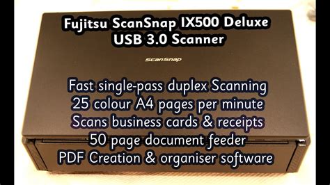 Fujitsu Scansnap IX500 Deluxe - A Classical Unboxing. - YouTube