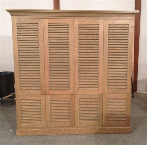 Hand Made Entertaiment Cabinet With Louvered Doors by J & S Woodworking ...