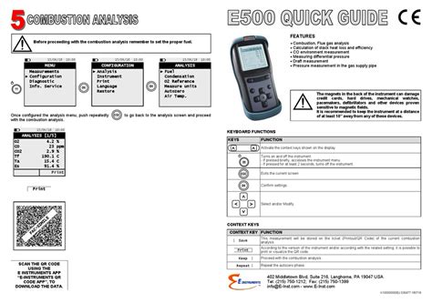 E INSTRUMENTS E500 QUICK MANUAL Pdf Download | ManualsLib