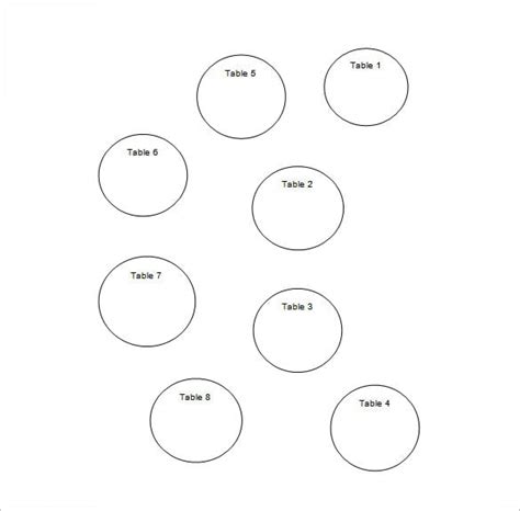 Printable Round Table Seating Chart Template
