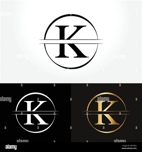 Initial Circle Letter K Logo Design Business Vector Template. Creative ...