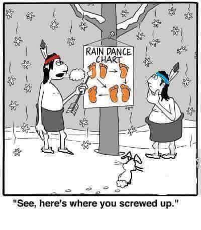 Rain dance | Funny cartoons jokes, Funny cartoon quotes, Funny postcards