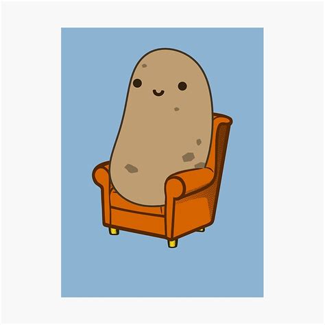 Couch Potato Kawaii Potato Cute Spud Potato Potato Jokes Poster For ...