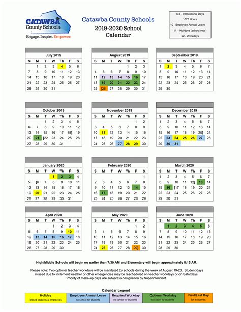 Catawba County Quest Calendar - CountyCalendars.net