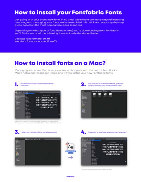 How to install your Fontfabric Fonts