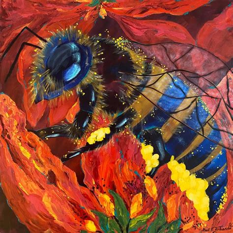 Bee Art in 2020 | Bee art, Art, Painting