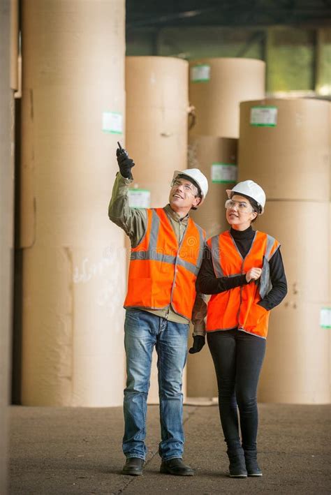 Paper mill factory workers stock photo. Image of production - 80614092