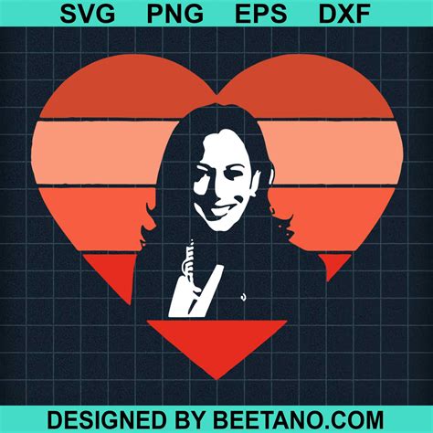 Kamala Harris Inauguration Day Valentine Heart SVG, Kalama SVG cut file ...