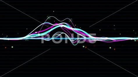 Audio waveform animation spectrum sound equalizer 3D rendering ...