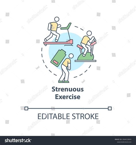 Strenuous Exercise Concept Icon Intense Activity Stock Vector (Royalty ...