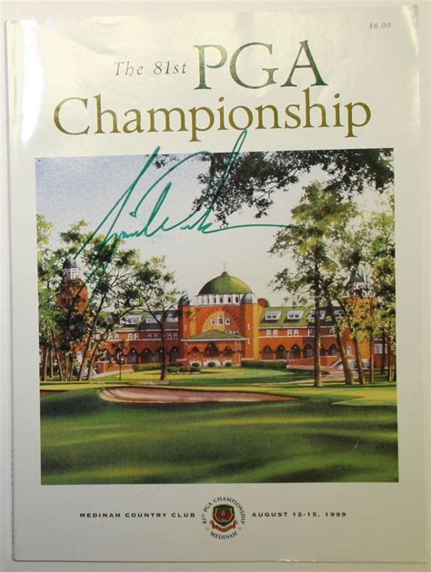 Lot Detail - Tiger Woods Signed 1999 PGA Championship Medinah Program ...