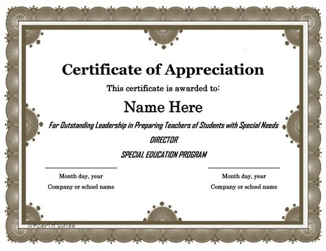 Military Certificate Of Appreciation Template Free - certify letter