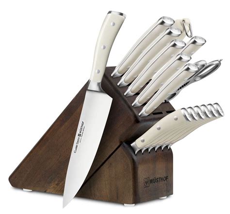 Wusthof Classic Ikon Creme Knife Block Set 16-piece Walnut | Knife ...