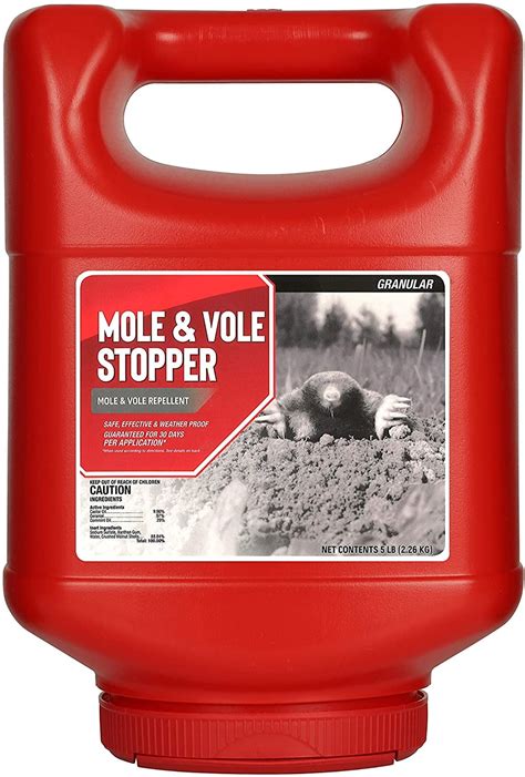 Mole & Vole Stopper Granular Repellent - Safe & Effective, All Natural ...