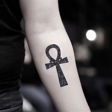 ANKH Egyptian Cross Eternal Life Symbol Temporary Tattoo Sticker - OhMyTat | Ankh tattoo, Life ...