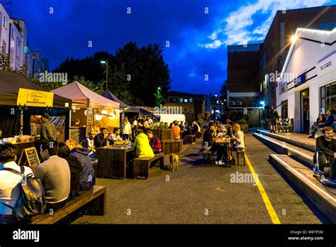 Hackney Downs Night Market at Hackney Downs Studios, London, UK Stock ...