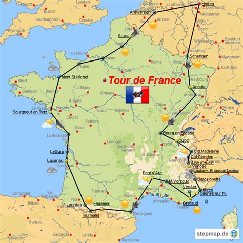 Tour De France Map