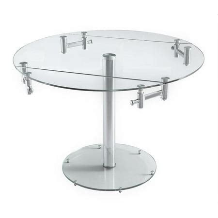 Extendable round glass dining table - Walmart.com