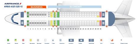 Seat map Airbus A320-200 Air France. Best seats in plane