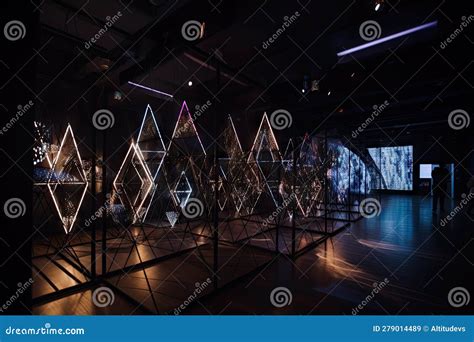 Kinetic and Interactive Geometric Art Installation, with Lights and ...