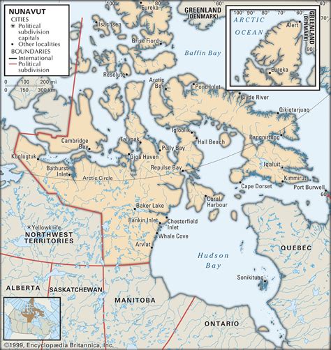 Nunavut Flag Map