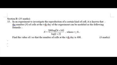 1718F6T3P1Q15 Application of Logarithm - YouTube