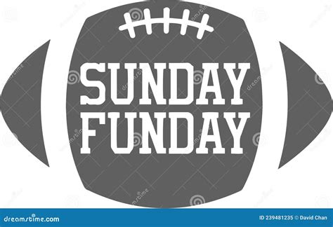 Sunday Funday Football Inspirational Quotes Stock Vector - Illustration ...