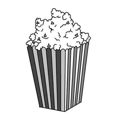 Popcorn In Striped Box Illustration transparent PNG - StickPNG
