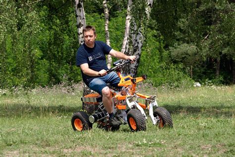 Tilting electric quad gets menacing off-road big brother