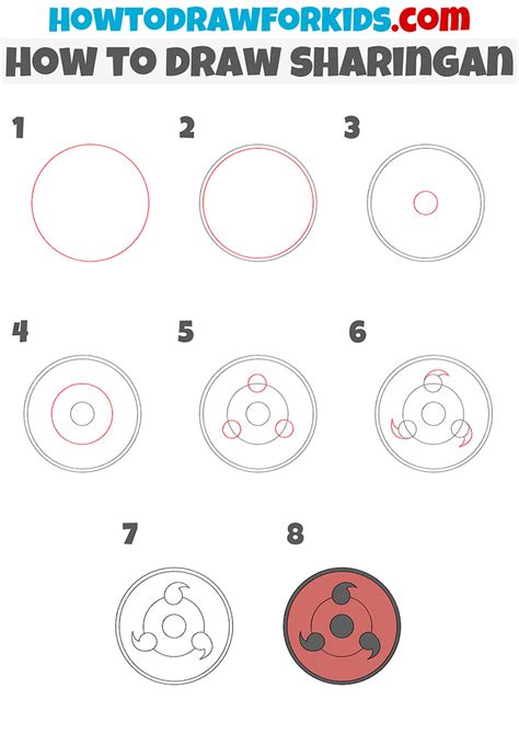 How to Draw Sharingan - Easy Drawing Tutorial For Kids