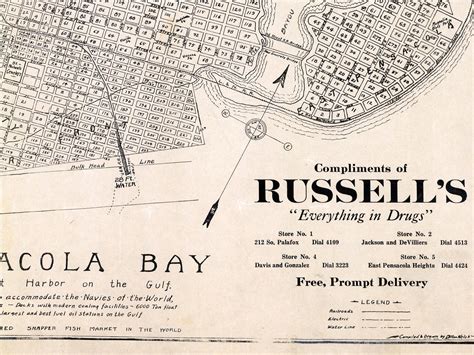 Old Map of Pensacola Vintage Pensacola Map Pensacola Poster - Etsy