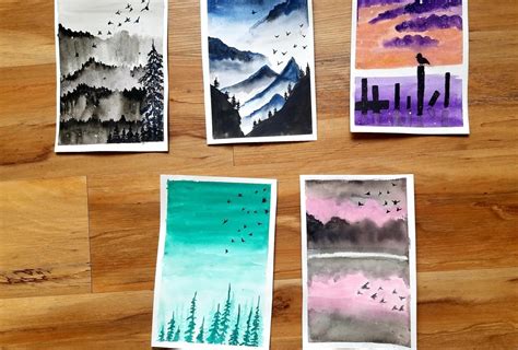 5 Serene Landscape Paintings | Skillshare Student Project