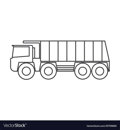 Dump Truck Simpe Drawing Vector Illustration Cartoondealer | Hot Sex ...