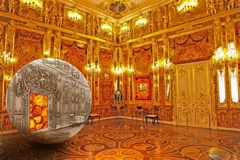 The Amber Room in Catherine Palace is the subject of the third Masterpieces in Stone coin - AgAuNEWS