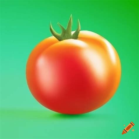 Illustration of a ripe tomato on Craiyon